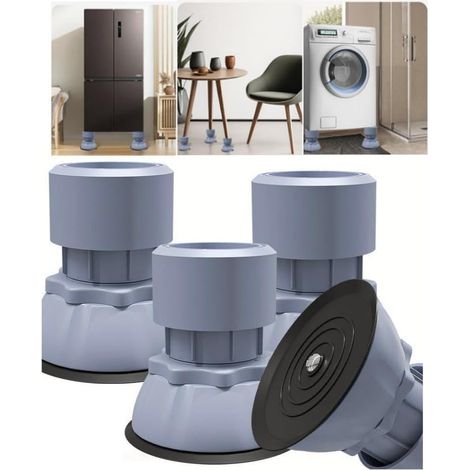 Universal Vibration Damper for Washing Machines & Dryers - Anti Vibration Damper - Replacement Parts Accessories for Bosch, Privileg, AEG, Siemens -10-12 cm Adjustable Vibration Damper Pads (1/4)