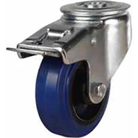 Roulettes industrielles Pivotant avec frein RS PRO, Diam 80mm, 150kg ( Prix pour 1 )