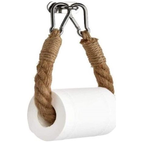 FENOPLASTICASupport de Rouleau Corde, Porte-Serviette en Corde de Chanvre pour Salle de Bain et Cuisine, Porte Rouleau Papier Toilette Support de Rouleau de Serviette Toilette (1/5)