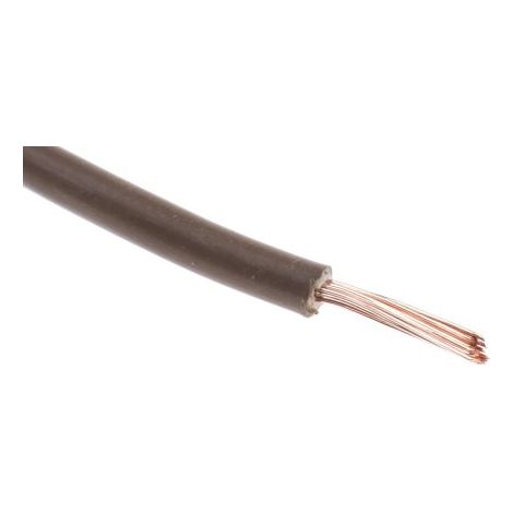 Fil électrique RS PRO, 22 0,75 mm² 18 AWG, 500 V, Polyoléfine réticulée EI5 Marron, 100m ( Prix pour Bobine de 100 Mètres )