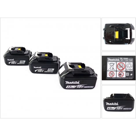 Makita BL 1840 B 18 V - 4,0 Ah Li-Ion Akku 3er Pack