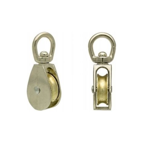 Puleggia a fune singola nichelata da 1 1/2" (8 mm) (1/3)