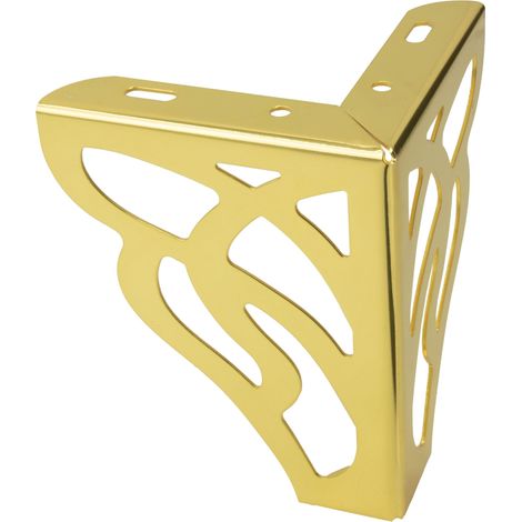 Gamba per mobili in metallo 13 cm, oro lucido (1/4)