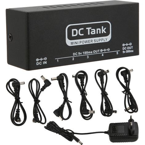 Isoliertes 6-Ausgangs-Fußpedal-Netzteil aus Metall für Gitarre mit Kabel, 100–240 V, EU-Stecker (1/5)