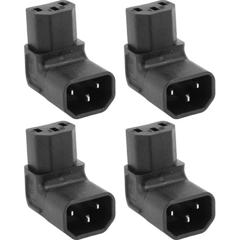 Adaptateur IEC C14 vers C13 90° 2500W 10A 250V Cuivre pour Serveur PDU Alimentation (1/5)