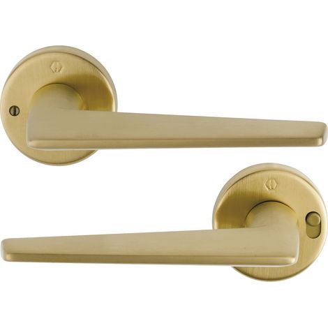 HOPPE Drückergarnitur Macau M1646/42VR Messing F78-1-Rrund DIN links D/D (1/5)