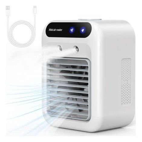 Tragbare Klimaanlage, leise mobile Klimaanlage, 500-ml-Luftkühler, Luftkühler, 2 Geschwindigkeitsstufen, 2 Nebelmodi, Mini-Klimaanlage geeignet für Schlafzimmer und Büro (1/5)