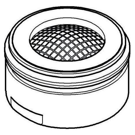 Mousseur 13952 M24x1 hard graphite gebürstet (1/3)