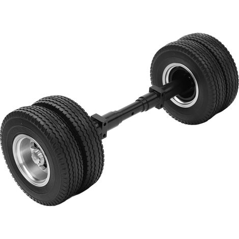 Pneu d'essieu arrière RC non motorisé pour tracteur/remorque 1/14, diamètre 85 mm, surface ondulée (1/5)