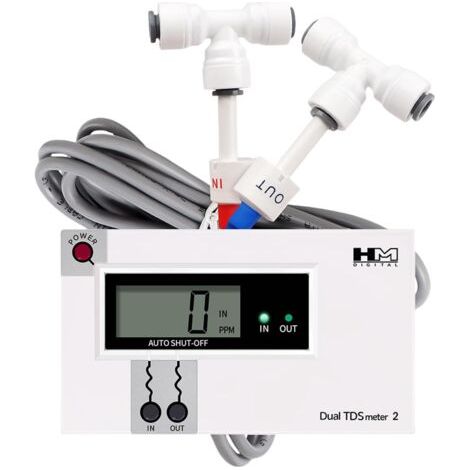 Instrument d'évaluation de conductivité adapté pour l'eau dans les aquariums et les systèmes d'eau du robinet (1/4)