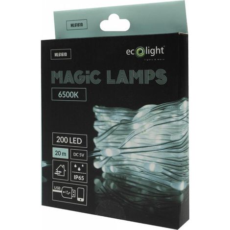 LUCI MAGICHE 200 LED 6500K 20M DC5V                                                                      - Luce FREDDA (1/2)