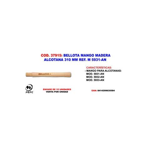 Alcotana Bellota M 5931 Manico in legno da 310 mm