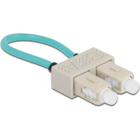 Delock Adaptador de loopback de fibra Ã³ptica SC / OM3 multimodo beige