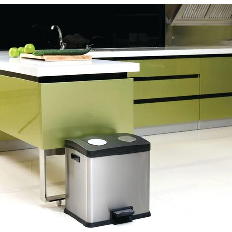 EKO Contenitore per rifiuti a pedale capacità 2 x 12 l (1/5)