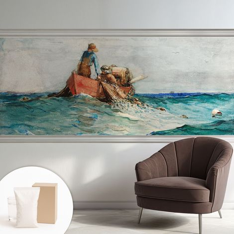 Tapete Vliestapete mit Kleber- abwaschbar - Raumgestaltung Schlafzimmer Wohnzimmer Tapete Seereise 250x104 cm (1/5)