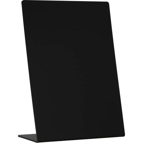Présentoir de table A5 - 1 unité - Polystyrène noir style ardoise - Base stable pour feutre à eau - Restaurant et événement - Format 21x14,8 cm (1/5)