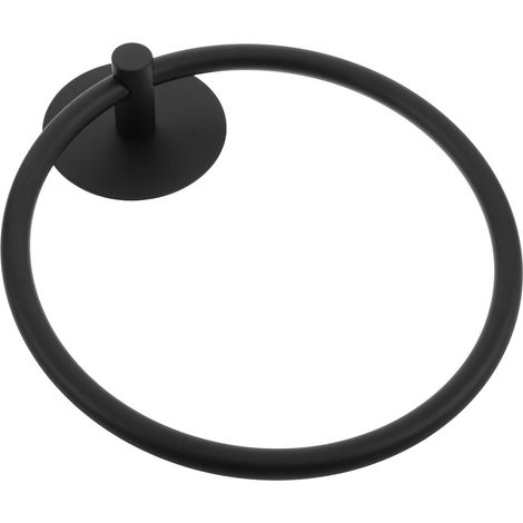 Porte-serviettes mural en acier inoxydable doré, sans perçage, anneau rond pour salle de bain, (1/5)