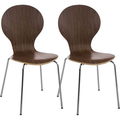 2x Stapelstuhl DIEGO ergonomisch walnuss (1/5)