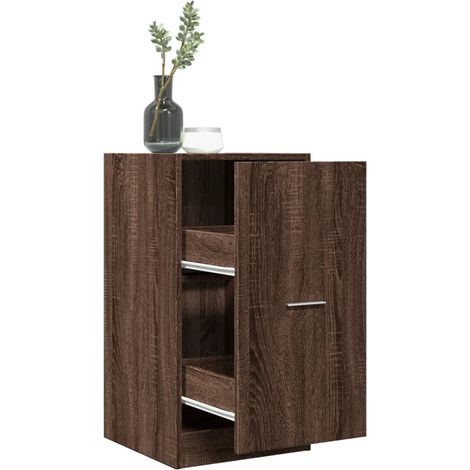 Armoire apothicaire chêne marron 40x41x77,5 bois d'ingénierie (1/5)