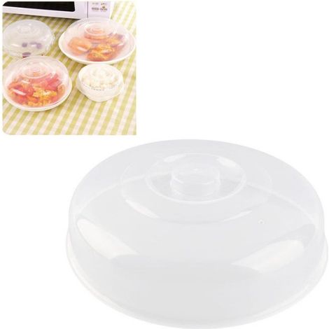 Qqmora Couvercle pour -ondes Couvercle transparent pour -ondes, matériau PP, Protection des aliments, table Très grand 23 cm (1/5)