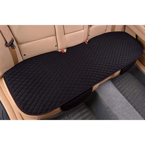 Funda universal para asiento de coche, transpirable, para el asiento trasero (1 asiento trasero, color negro) (1/4)