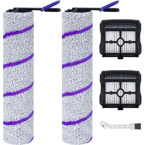 Rouleau de brosse de rechange et Filtre HEPA pour Rowenta X-Clean 10 / NARWAL S20 Pro Aspirateur Laveur, 2 rouleaux de brosse + 2 filtres HEPA + 1 brosse de nettoyage (1/5)