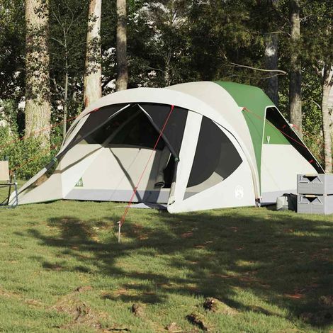 vidaXL Family Tent Tunnel 6-Person Green Waterproof (1/5)