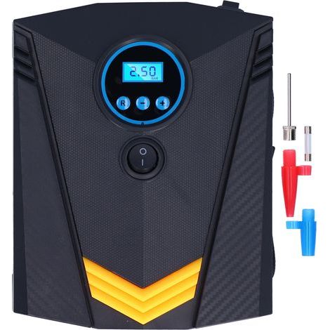 120-W-Digital-Reifenfüller mit tragbarer automatischer LED-Leuchte für Auto, Fahrrad, Motorrad, 12 V (1/5)