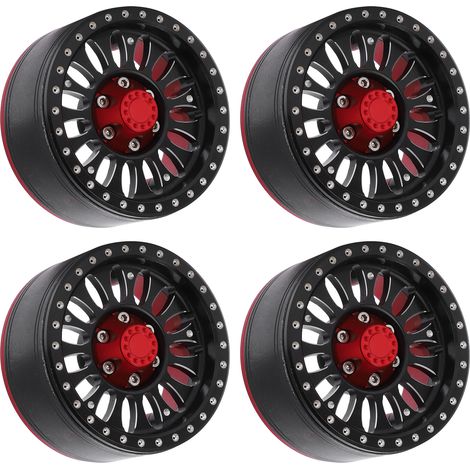 4 moyeux de roue en métal avec capuchon à vis pour crawler RC Traxxas / Axial / Hsp / Redcat / Tamiya / HPI (1/5)