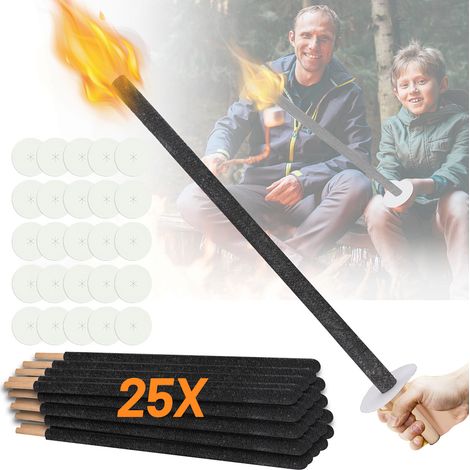 Wolketon Antorchas Antorchas de cera Antorcha para fiestas 72cm Tiempo de combustión 90 Min 25x