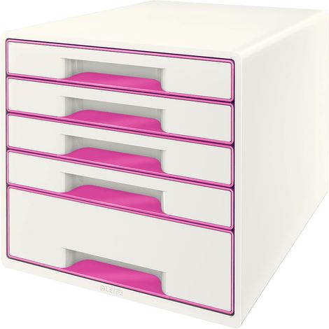 Leitz 52142023 organizador para cajón de escritorio Plástico Rosa, Blanco (1/4)