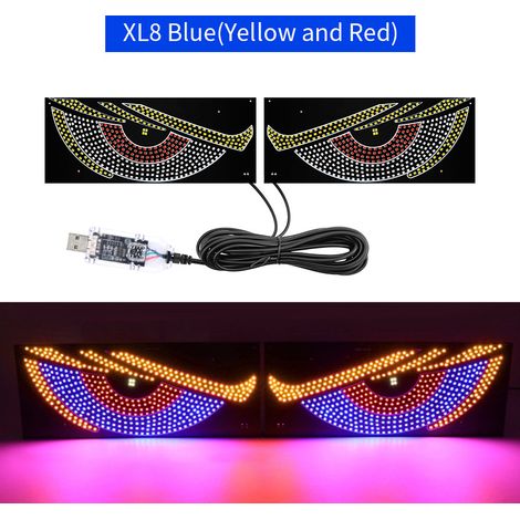 LED-Teufelsaugen für die Autoscheibe – 11,8 x 4,7 Zoll animierte LED-Augenbeleuchtung – dynamische digitale Augenanzeige für die Front- oder Heckscheibe (1/4)