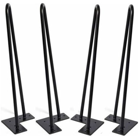 Pieds de table en épingle à cheveux 4pcs, solides 2 fils, longueur 30CM (1/4)