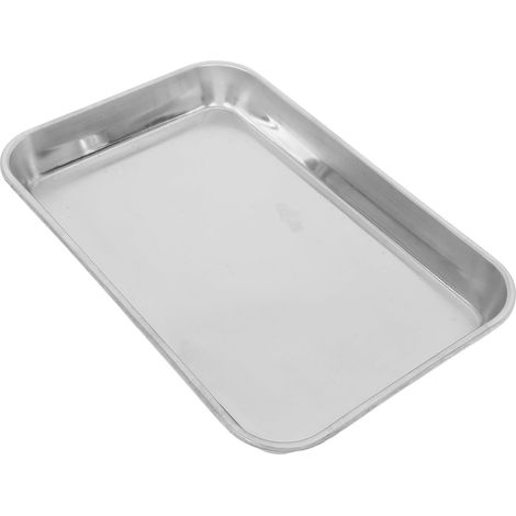 Plateau Médical en Acier Inoxydable Fond Plat, Design Pratique et Placement Stable, pour Opérations de Laboratoire et Usage Médical (1/5)