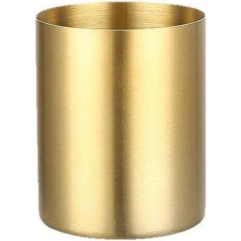 Pot à stylos, organiseur de bureau, pot à stylos doré, pot à crayons, récipient pour papeterie de bureau, vases de table, pot (1/4)