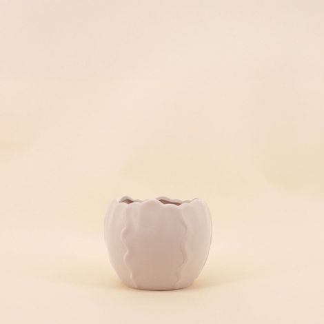 Cache pot céramique festonné 13x10cm