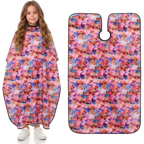 Capa de peluquería infantil grande con cordón ajustable (1/5)