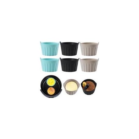 Molded in silicone for fryer to air  Set of 6 parts (black, gray, blue), resistant to the heat, compatible four and wash-dishes (1/5)