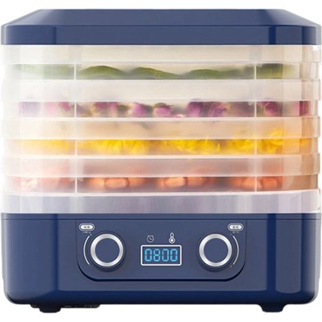 Déshydrateur Alimentaire, Contrôle de Température, Minuterie de 48 Heures, 5 Plateaux, pour Fruits et Légumes