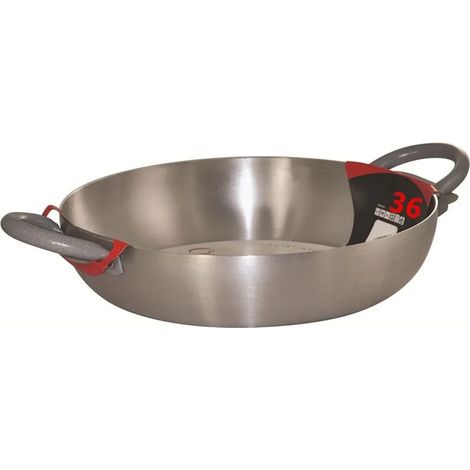 TrAdE Shop Traesio - Tegame In Alluminio Pentola Con Doppio Manico Soft Touch Ergonomici Da ø22 A 40cm Cucina - -diametro 36cm -