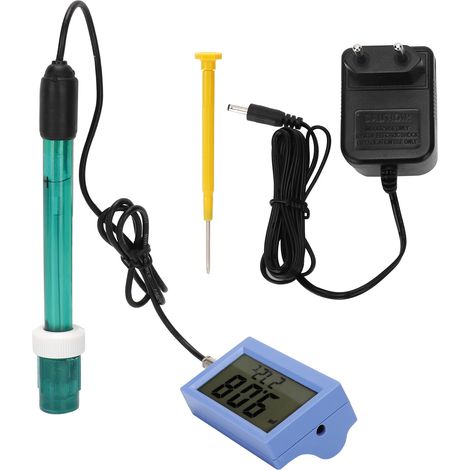 Digitales 2-in-1-Wasserqualitätsmessgerät für pH-Wert und Temperatur in Schwimmbädern, EU-Netzteil 230–240 V (1/5)