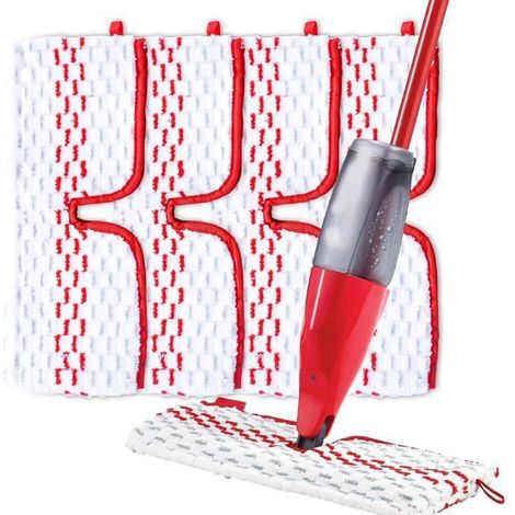 4 Pièces pour Vileda Spray Balai Recharge Kit,2 en 1 Microfibres Réutilisable pour Vileda 1-2 Spray Max Balai Recharge (1/4)