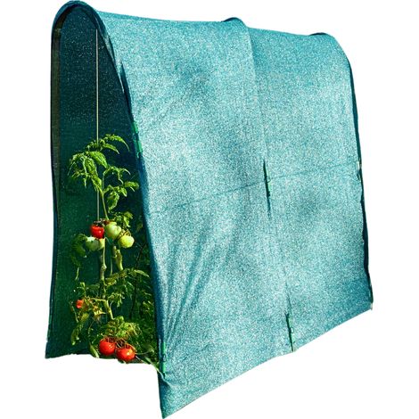 TERRE JARDIN - Invernadero para tomates con malla de sombreado 200 x 350 cm – Estructura metálica y red de protección