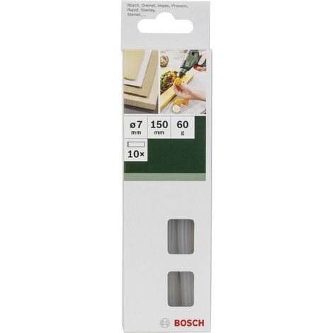Bosch Kit de bâtons de colle Cristal 10 pièces 7 x 150 mm 60 g - 2609256A04