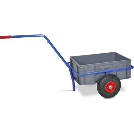BRB Handwagen mit herausnehmbarem Kunststoffkasten 600x400x220 mm, pannensichere Reifen,Tragkraft 200 kg (1/2)