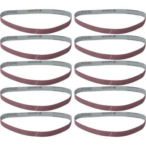 Ortviai Bande abrasive circulaire 457 x 13 mm, oxyde d’aluminium, grain 240, lot de 10 pièces (1/5)