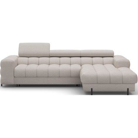 Sofá de esquina derecha convertible Beige de estilo contemporáneo 285x99x181cm FILTRO (1/5)