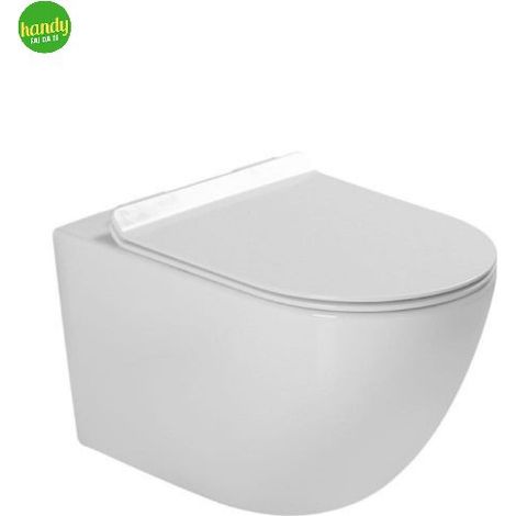 Vaso wc sospeso in ceramica bianca serie nubes rimfree con sistema tornado flush BARBOTTINA (1/4)