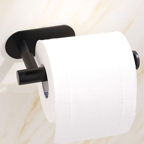 Dérouleur de papier toilette Sans Perçage Klopapierhalter WC porte-rouleau Sans Perçage,noir (1/5)