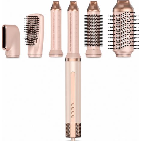 Brosse soufflante 6-en-1 ionique, boucleur et lisseur, rose, 220 V UE (1/5)